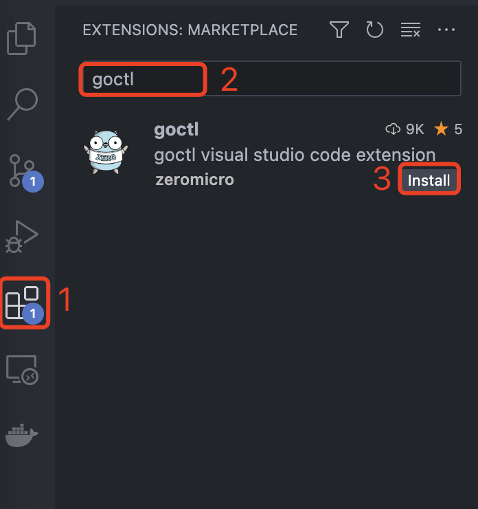 vscode plugin goctl